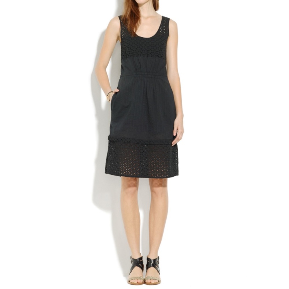 Madewell Black Eyelet Lovesong Dress - 2